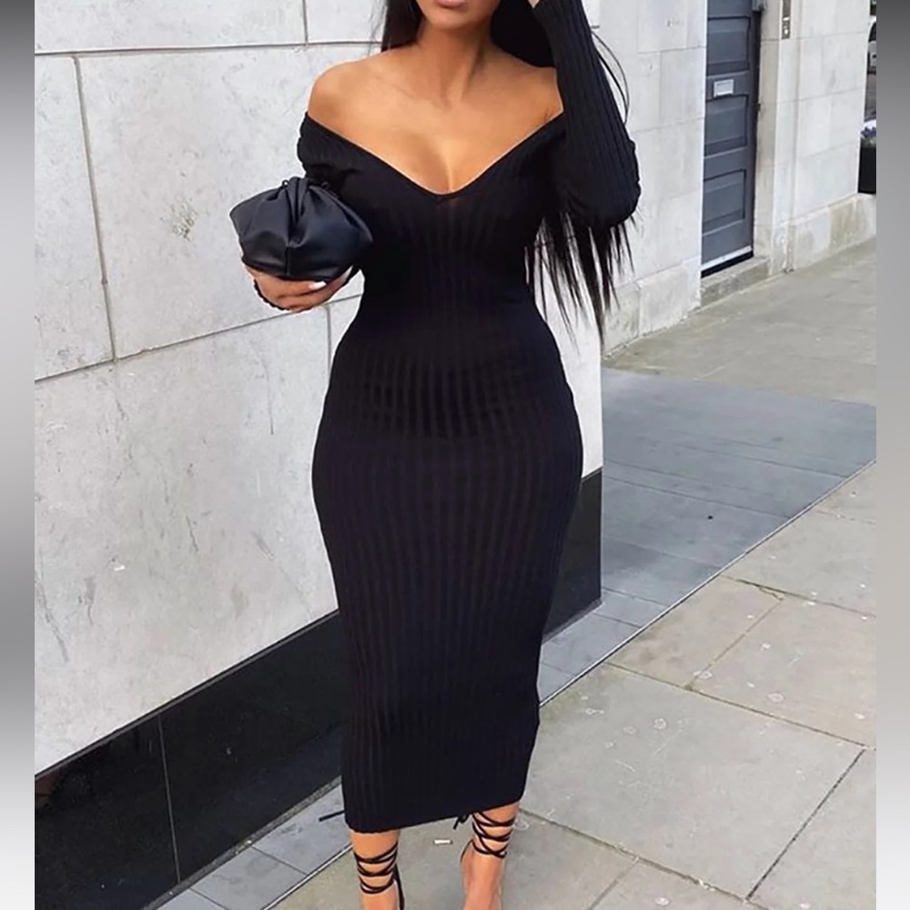 NWT Fashion Nova Kallant Knit Sweater Dress